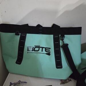 BOTE Aqua and Black Tote Bag